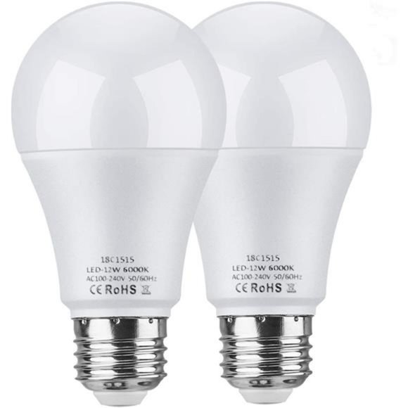 Light Bulbs Outdoor 100W Equivalent Light Bulb E26/E27 Sensor Bulb, 2 Pack - Picture 1 of 7